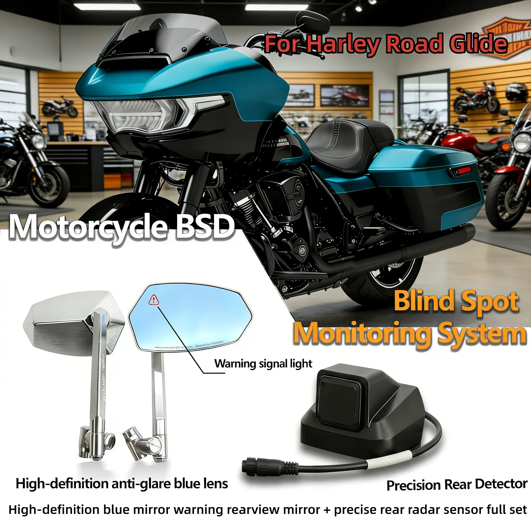 Высококачественное радарное зеркало заднего вида для Harley Road Glide 2026 с мониторингом слепых зон и антибликовыми прецизионными задними датчиками
Высококачественное радарное зеркало заднего вида для Harley Road Glide 2026 с мониторингом слепых зон и антибликовыми прецизионными задними датчиками
