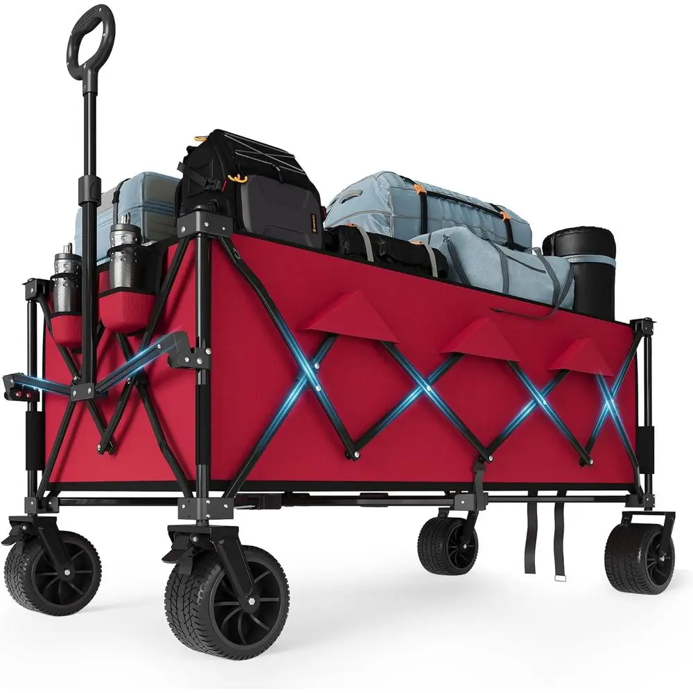 Heavy-Duty 350L Folding Wagon for Beach & Camping with 460LBS Capacity and All-Terrain Wheels
Heavy-Duty 350L Folding Wagon for Beach & Camping with 460LBS Capacity and All-Terrain Wheels