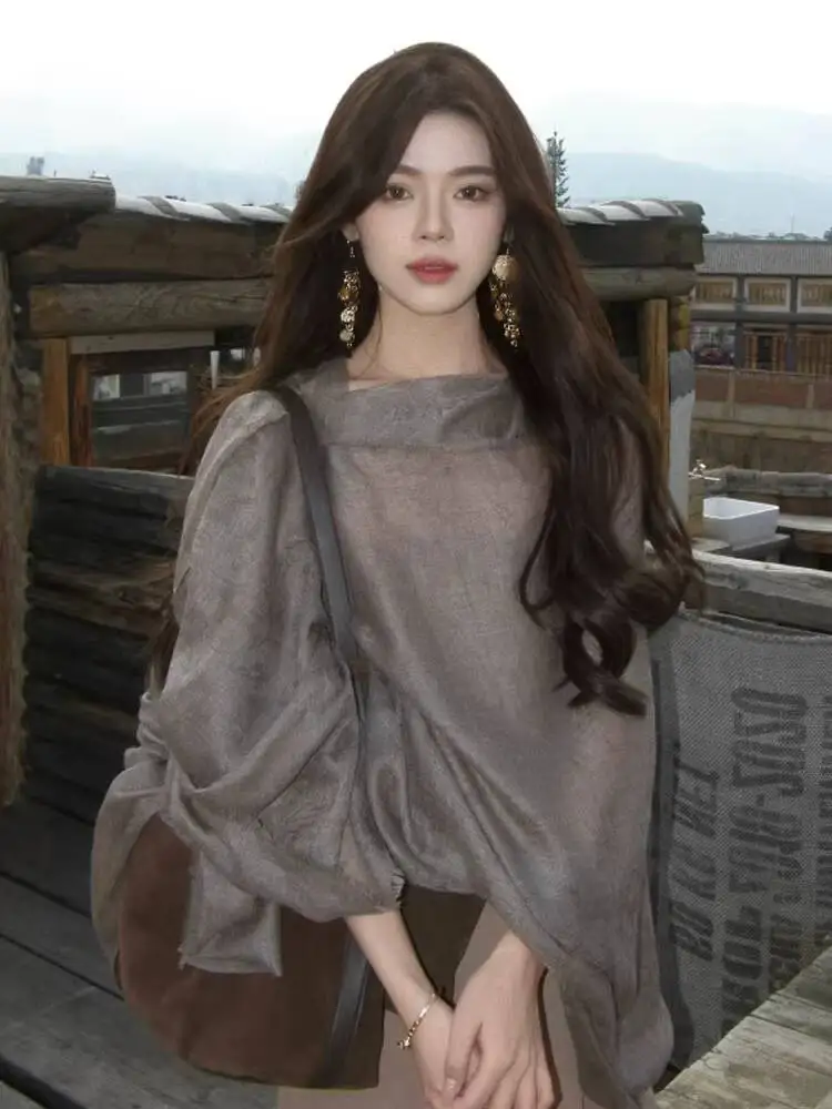 Women's Blouse 2026 Spring Autumn French Chiffon Blouse Loose Retro Elegant Casual Premium Unique Stylish Top
Women's Blouse 2026 Spring Autumn French Chiffon Blouse Loose Retro Elegant Casual Premium Unique Stylish Top