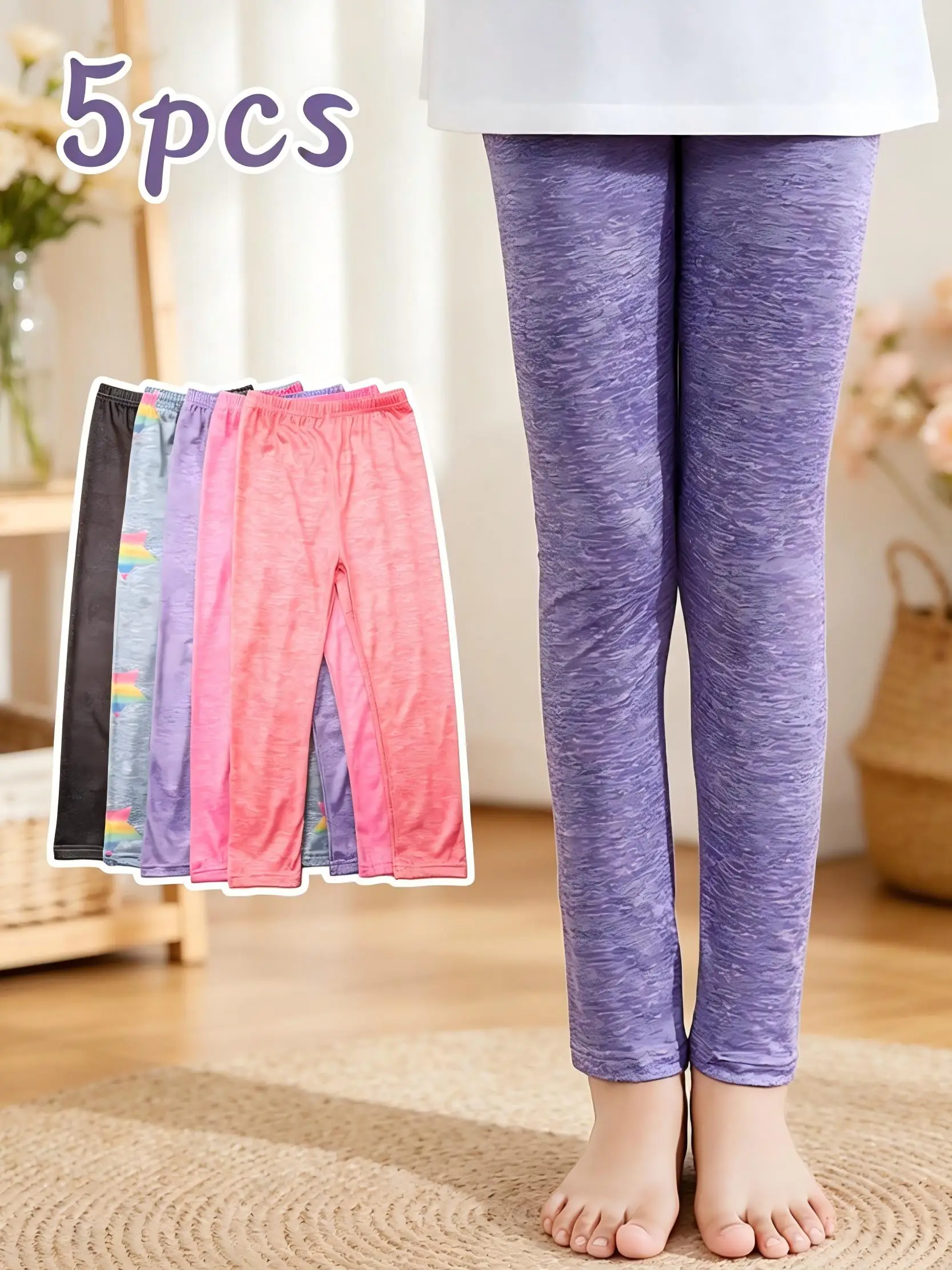 5Pairs Toddler Solid Thin Leggings 2-11Y Summer Stretch Daily Pants Kids Versatile Inner Outer Wearing Basic Casual Trouser
5Pairs Toddler Solid Thin Leggings 2-11Y Summer Stretch Daily Pants Kids Versatile Inner Outer Wearing Basic Casual Trouser