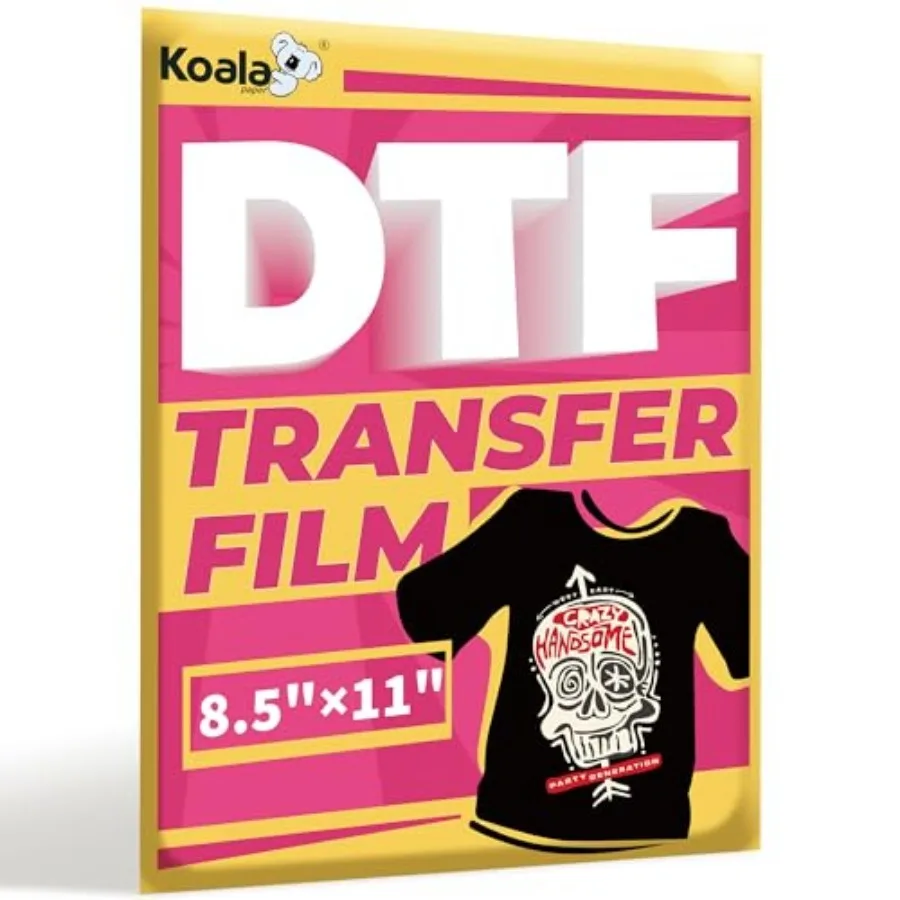 DTF Transfer Film 8.5 x 11 Inch, 50 Sheets for DTF and Sublimation Inkjet Printers, Direct to Film Printing on All Fabrics
DTF Transfer Film 8.5 x 11 Inch, 50 Sheets for DTF and Sublimation Inkjet Printers, Direct to Film Printing on All Fabrics