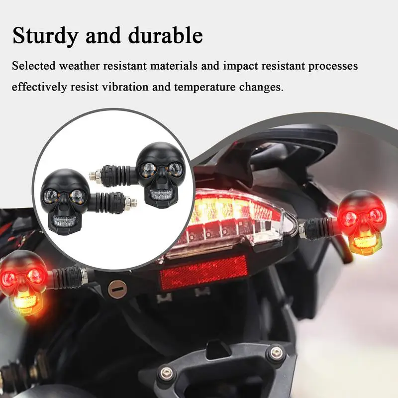 Motorcycle Light 12V Skeleton Motorcycle Turn Signal LED Lights Indicator 10mm Screw Turn Signal Waterproof Auxiliary Lighting
Motorcycle Light 12V Skeleton Motorcycle Turn Signal LED Lights Indicator 10mm Screw Turn Signal Waterproof Auxiliary Lighting