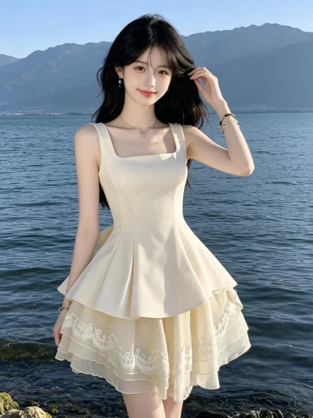 Gentle Wind Unique Beautiful Strap Dress Half Skirt Two-Piece Set Complete OOTD Summer Outfit Cotton Blend No-Sleeve Gown
Gentle Wind Unique Beautiful Strap Dress Half Skirt Two-Piece Set Complete OOTD Summer Outfit Cotton Blend No-Sleeve Gown