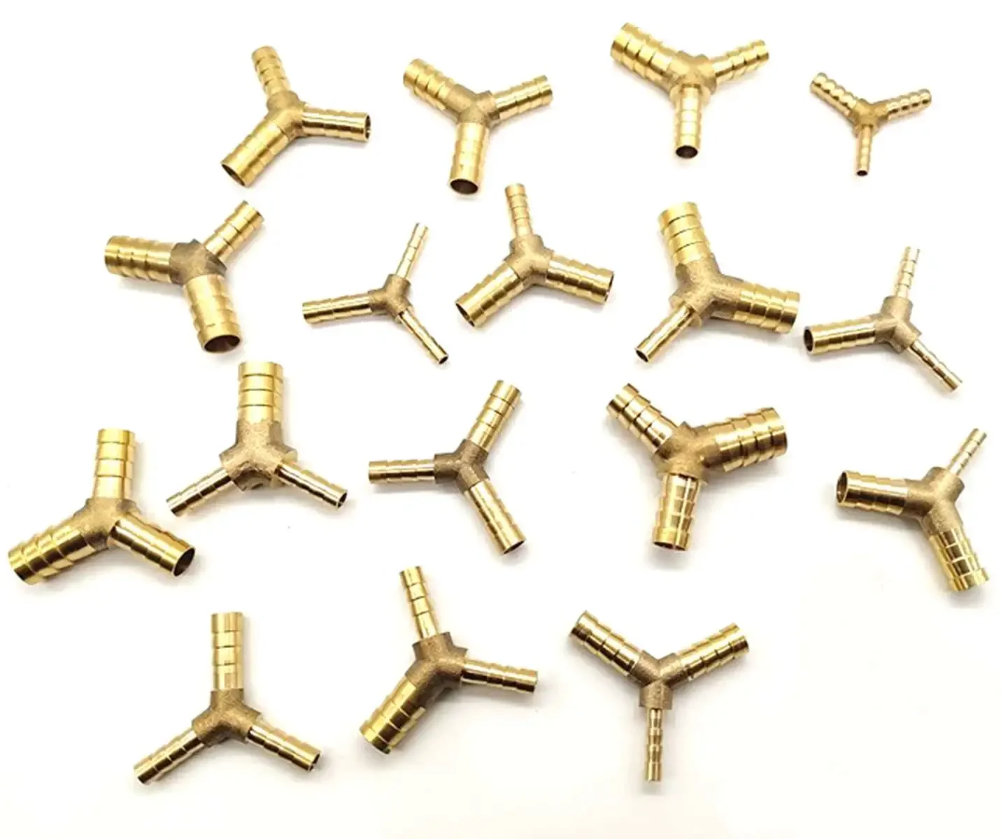 LOT2 Reducer Fit Hose Barb I.D 4/6/8/10/12/14/16/19mm Y Type 3 Ways Brass Reduce Connectors Fitting
LOT2 Reducer Fit Hose Barb I.D 4/6/8/10/12/14/16/19mm Y Type 3 Ways Brass Reduce Connectors Fitting