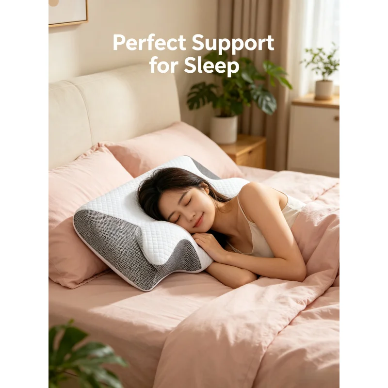 Butterfly Shaped Memory Foam Pillow – Contoured Neck Support for Pain Relief & Stomach Sleeping, Comfortable Sleep Aid
Butterfly Shaped Memory Foam Pillow – Contoured Neck Support for Pain Relief & Stomach Sleeping, Comfortable Sleep Aid