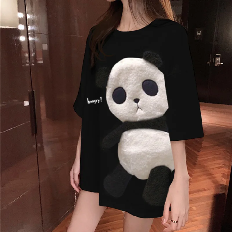 Women Cute Panda Print Long Tshirt Lady Summer Round Neck Short Sleeve T-shirts Tops Ladies Womens Female Loose Casual T Shirt
Women Cute Panda Print Long Tshirt Lady Summer Round Neck Short Sleeve T-shirts Tops Ladies Womens Female Loose Casual T Shirt