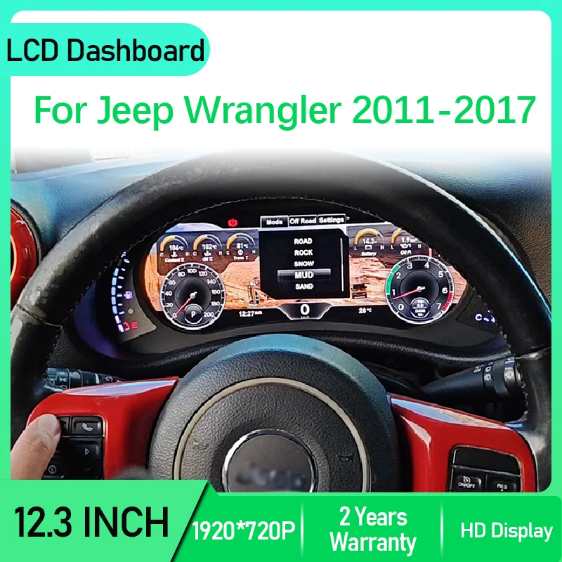 12.3 inch Car LCD Dashboard For Jeep Wrangler 2011-2017 Auto Instrument Panel Modified And Upgraded Multifunctional
12.3 inch Car LCD Dashboard For Jeep Wrangler 2011-2017 Auto Instrument Panel Modified And Upgraded Multifunctional