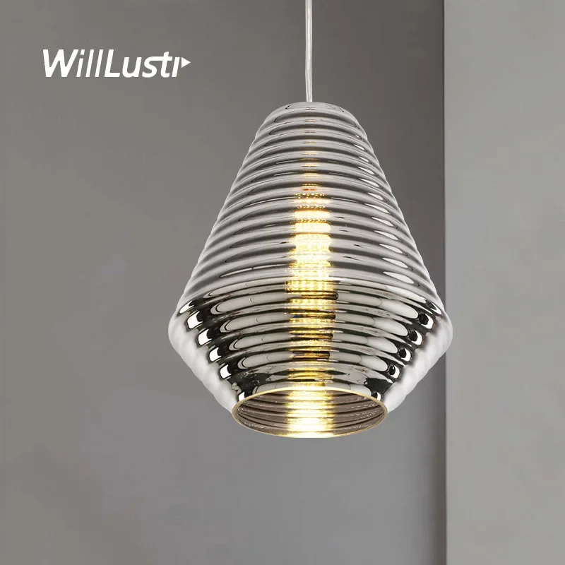 Modern Chrome Glass Pendant Lamp Wavy Shade Suspension Light Hotel Restaurant Cafe Bar Bedside Hanging Ceiling Chandelier
Modern Chrome Glass Pendant Lamp Wavy Shade Suspension Light Hotel Restaurant Cafe Bar Bedside Hanging Ceiling Chandelier