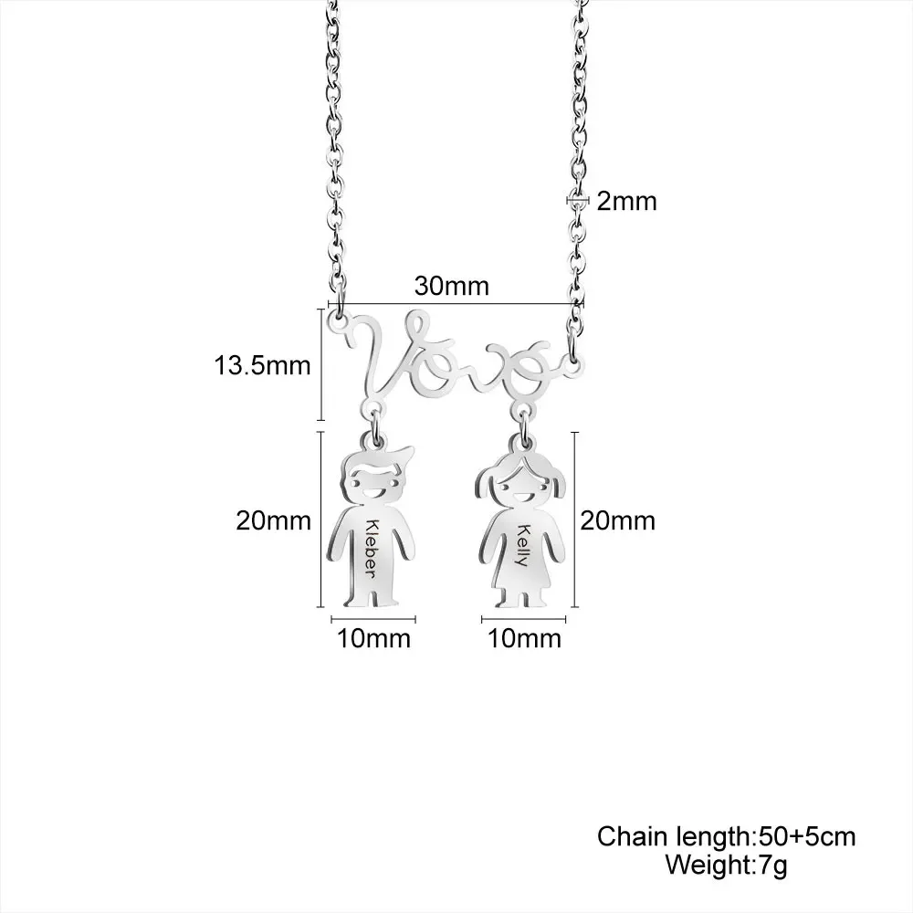 Детские кулоны из нержавеющей стали, персонализированные ожерелья для женщин и детей, с гравировкой имени и даты, семейные украшения, подарок
Детские кулоны из нержавеющей стали, персонализированные ожерелья для женщин и детей, с гравировкой имени и даты, семейные украшения, подарок