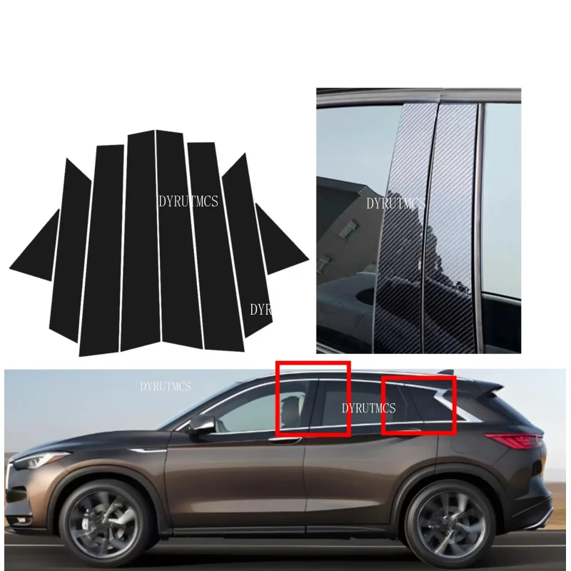 8pcs Glossy Black Window Door Deal B C Pillar Post Cover Sticker Fit For Infiniti QX50 2013-2018 2014 2015 2016 Carbon Fiber
8pcs Glossy Black Window Door Deal B C Pillar Post Cover Sticker Fit For Infiniti QX50 2013-2018 2014 2015 2016 Carbon Fiber