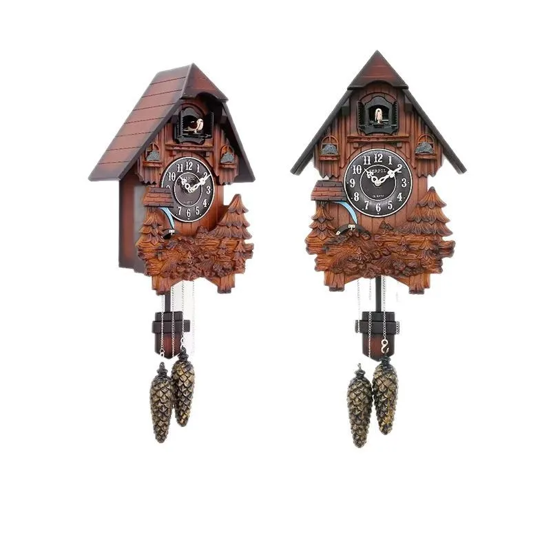 European solid wood carving, cuckoo wall clock living room, music hour clock, swing creative wall hanging
European solid wood carving, cuckoo wall clock living room, music hour clock, swing creative wall hanging