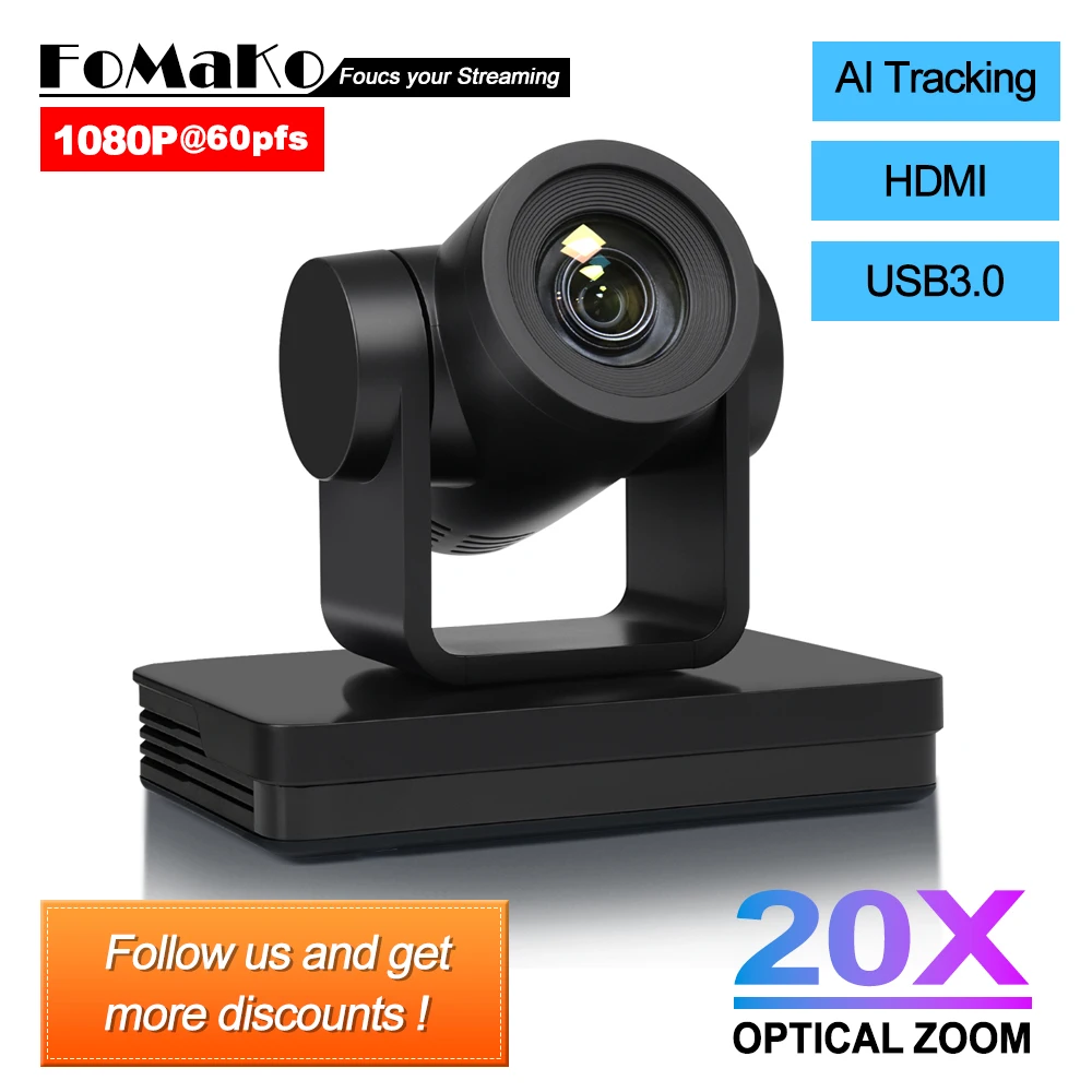 Fast Delivery FMK570 HDMI PTZ Camera 20x optical zoom AI PTZ Camera Auto-Tracking Church Worship hdmi ptz camera
Fast Delivery FMK570 HDMI PTZ Camera 20x optical zoom AI PTZ Camera Auto-Tracking Church Worship hdmi ptz camera