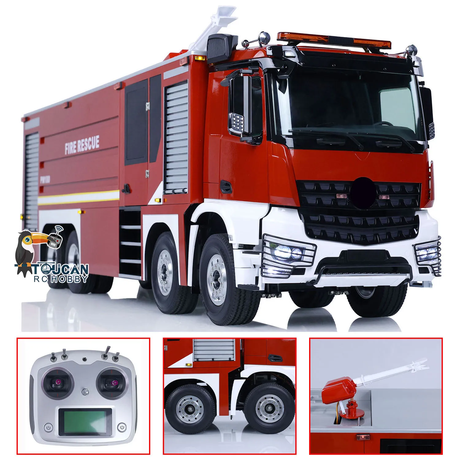 1/14 RC Fire Fighting Truck RTR Fire Sprinkler Vehicles 8x4 Remote Control Model Lights Sounds Painted Assembled Toy TH23248
1/14 RC Fire Fighting Truck RTR Fire Sprinkler Vehicles 8x4 Remote Control Model Lights Sounds Painted Assembled Toy TH23248
