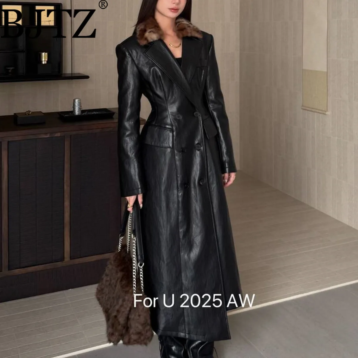 BJTZ Women’s Long Fur Collar Leather Coat Jacket Casual Designer Comfortable Elegant Minimalist Premium Autumn Winter 2025
BJTZ Women’s Long Fur Collar Leather Coat Jacket Casual Designer Comfortable Elegant Minimalist Premium Autumn Winter 2025