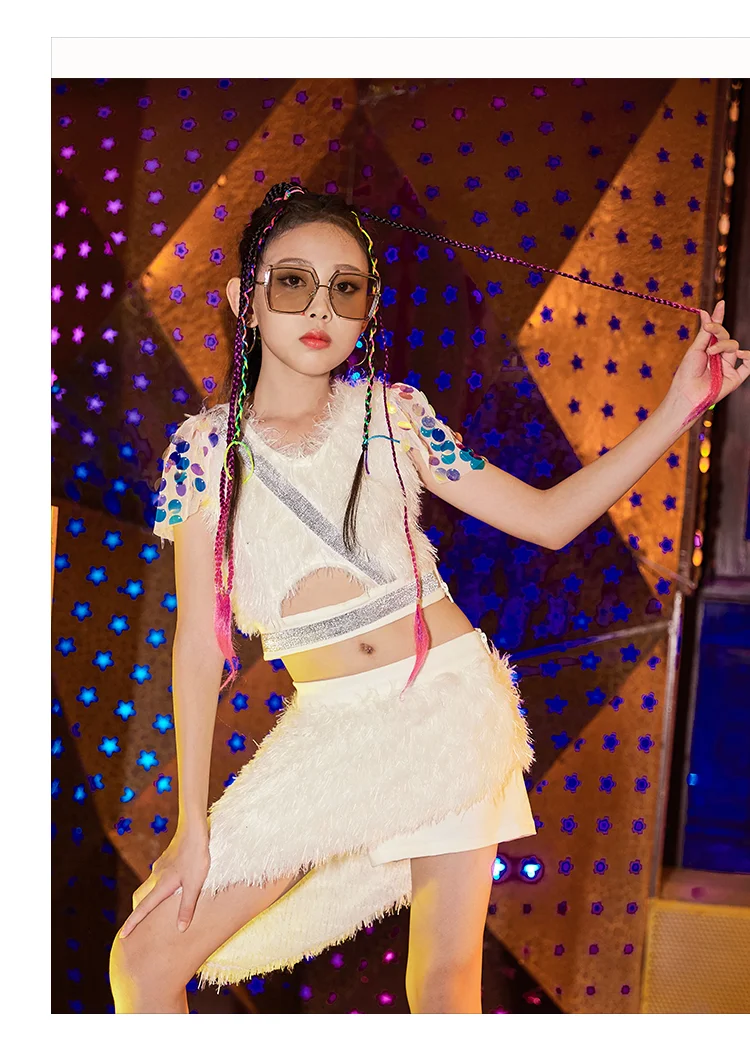 Girls Hip Hop Dance Clothing Set Sequins Cheerleader Costume Street Dance Performance Wear Kids Kpop Outfit Dancewear
Girls Hip Hop Dance Clothing Set Sequins Cheerleader Costume Street Dance Performance Wear Kids Kpop Outfit Dancewear