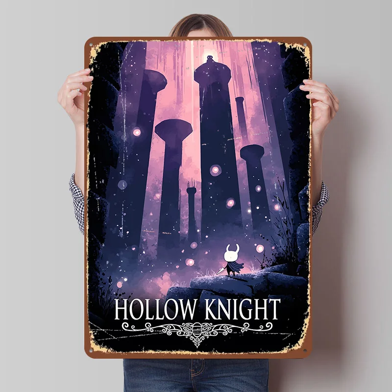 Hollow Knight Game Printed Poster Customized Retro Wall Art Vintage Metal Tin Signs for Home Room Decoration Gaming Wand Deko
Hollow Knight Game Printed Poster Customized Retro Wall Art Vintage Metal Tin Signs for Home Room Decoration Gaming Wand Deko