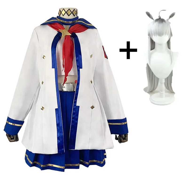 Jogo Uma Musume: милая шляпа дерби Огури, костюм для косплея, парик, белая униформа моряка, юбка, куртка X;2, F; 5.N;
Jogo Uma Musume: милая шляпа дерби Огури, костюм для косплея, парик, белая униформа моряка, юбка, куртка X;2, F; 5.N;