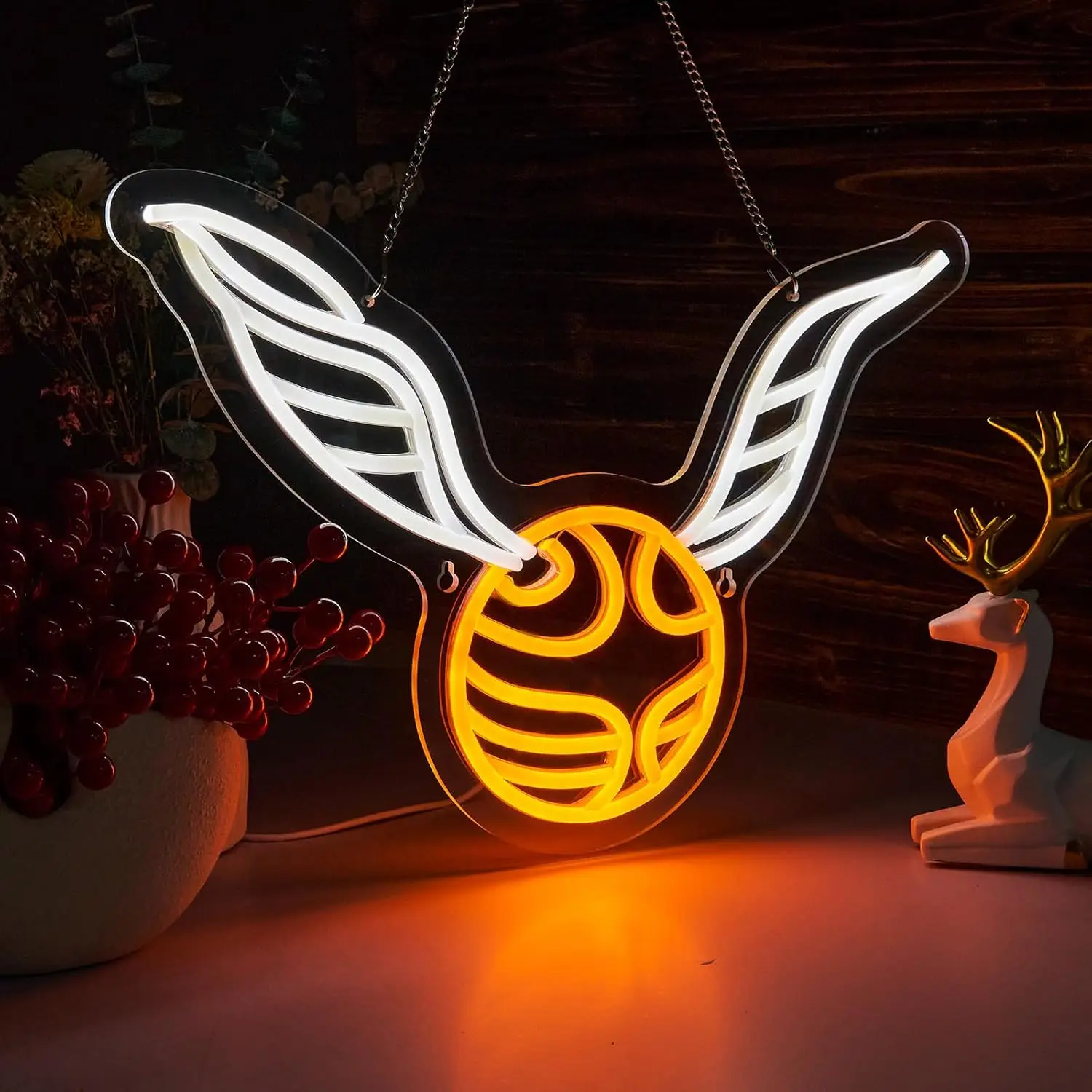 Neon Sign Snitch Neon Sign For Wall Decor Kids Room Bedroom Teens Room Game room decor (White + Yellow)
Neon Sign Snitch Neon Sign For Wall Decor Kids Room Bedroom Teens Room Game room decor (White + Yellow)