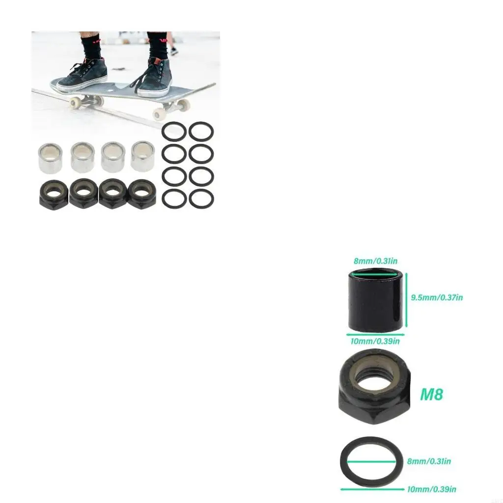 Truck Washer Set Skateboard Accessory Skateboard Washers Bearing Spacers Nut
Truck Washer Set Skateboard Accessory Skateboard Washers Bearing Spacers Nut