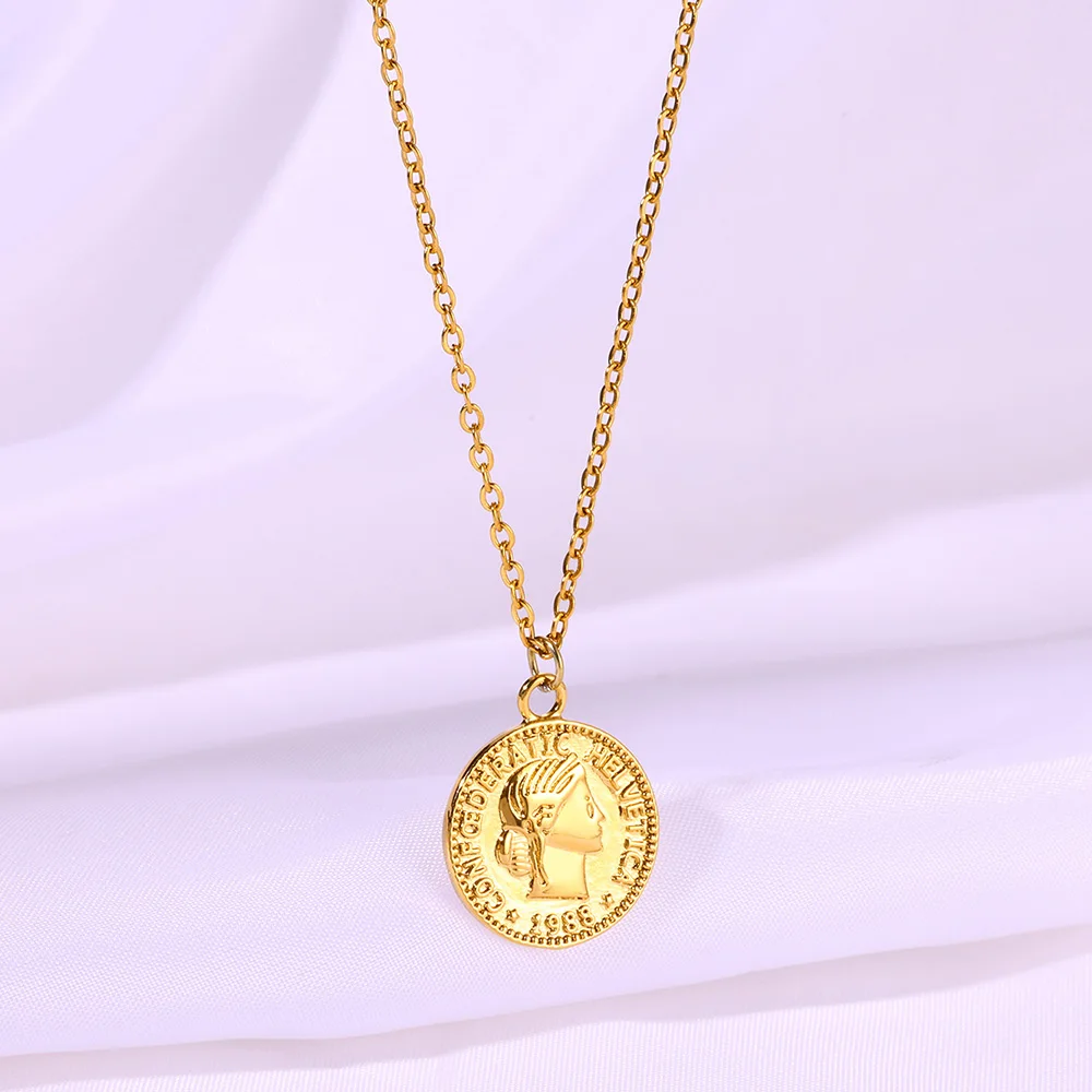 Vintage Gold Color Copper Souvenir Coin Necklace For Women Fashion Aesthetic Copper Necklace Wedding vacation Jewelry Gift
Vintage Gold Color Copper Souvenir Coin Necklace For Women Fashion Aesthetic Copper Necklace Wedding vacation Jewelry Gift