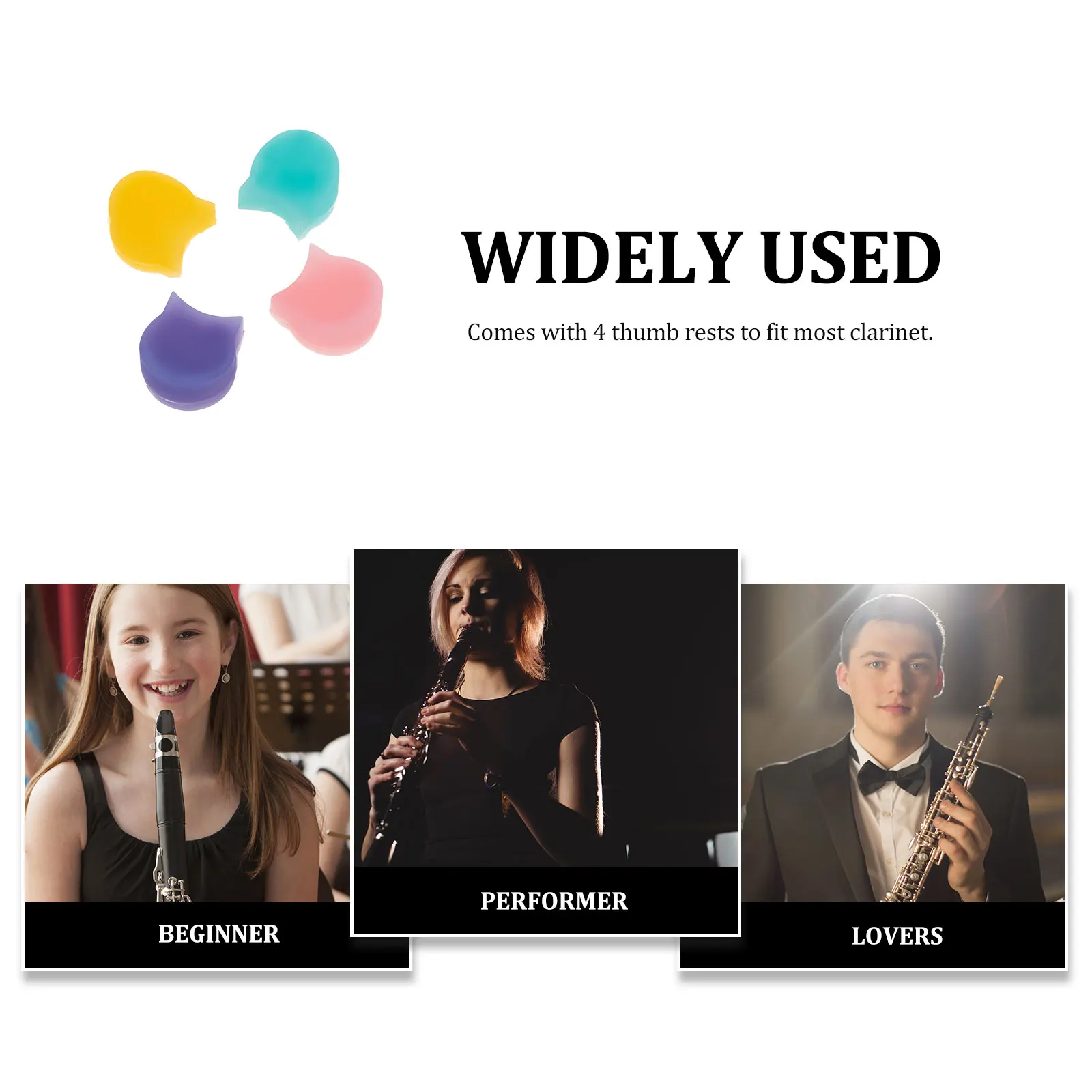 4Pcs Clarinet Thumb Support Pads Silicone Durable Comfortable Finger Rest for Clarinet Playing Accessories Practice Finger Rest
4Pcs Clarinet Thumb Support Pads Silicone Durable Comfortable Finger Rest for Clarinet Playing Accessories Practice Finger Rest
