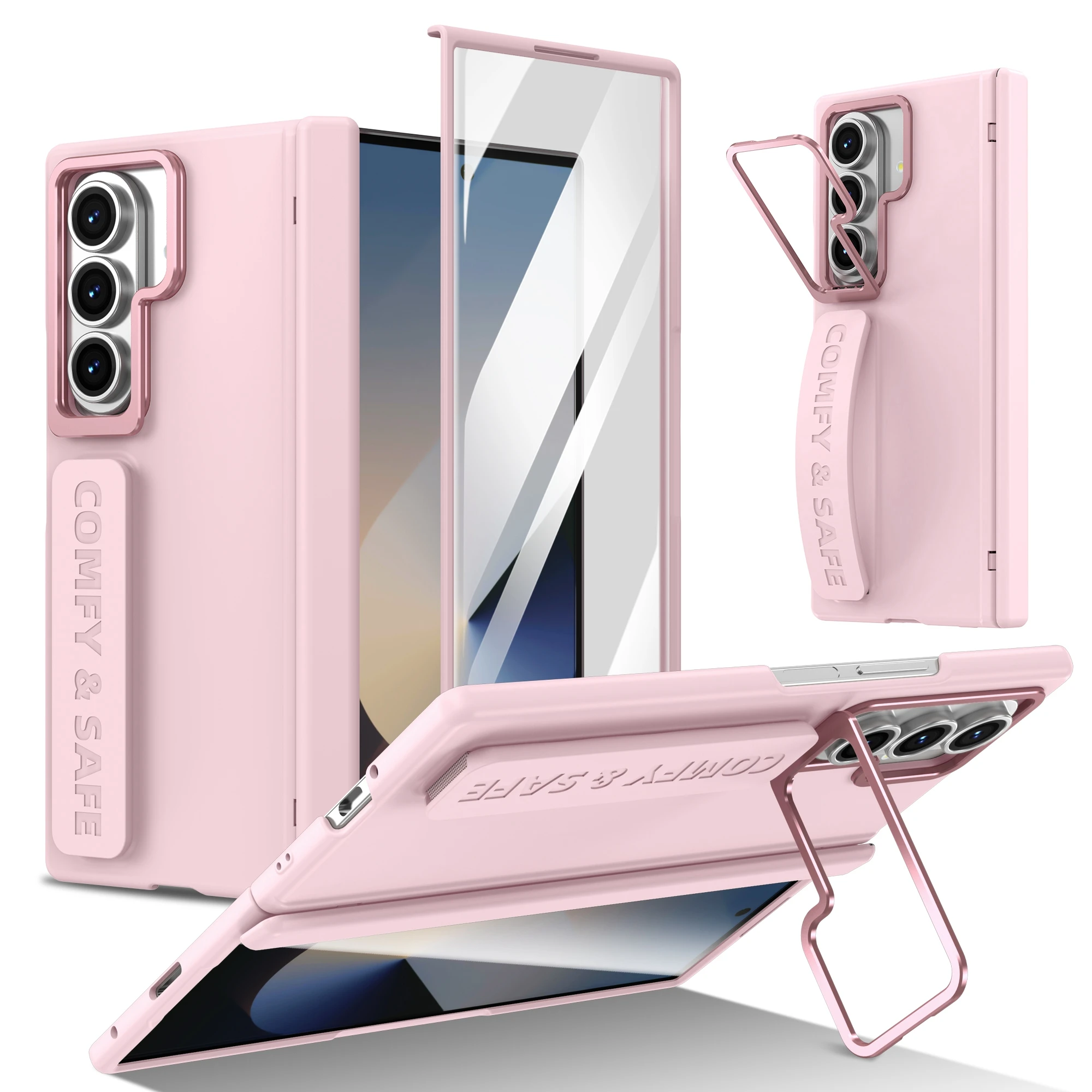 For Samsung Galaxy Z Fold 7 6 5 4 3 5G Bracket Phone Case With Hinge Screen Protect Film Silicone Grip Shockproof Protect Cover
For Samsung Galaxy Z Fold 7 6 5 4 3 5G Bracket Phone Case With Hinge Screen Protect Film Silicone Grip Shockproof Protect Cover