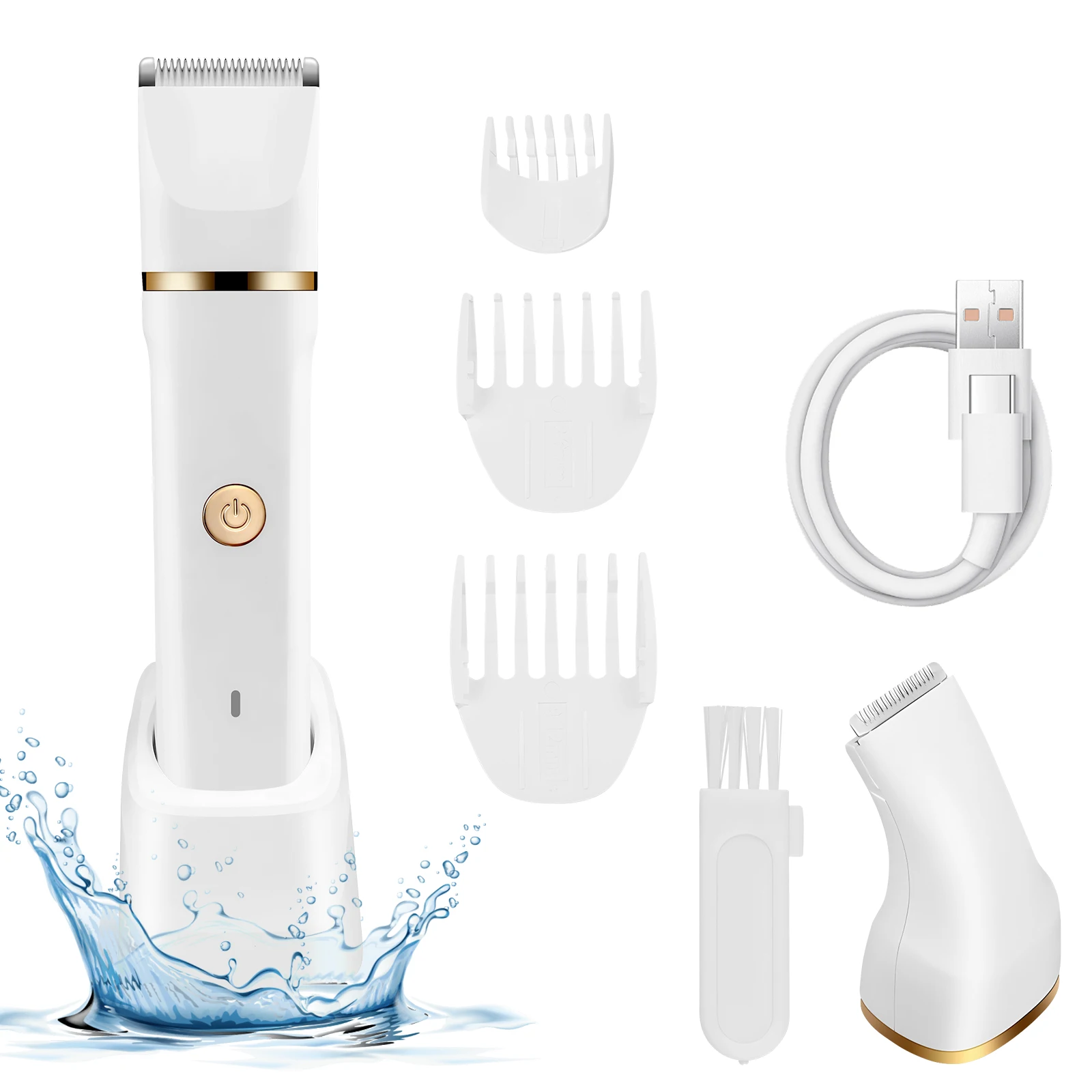 5 in 1 Wet/Dry Shaver Replaceable Ceramic Blade Head IPX7 USB Charge Dock Electric Body Hair Trimmer Bikini Trimmer Women
5 in 1 Wet/Dry Shaver Replaceable Ceramic Blade Head IPX7 USB Charge Dock Electric Body Hair Trimmer Bikini Trimmer Women