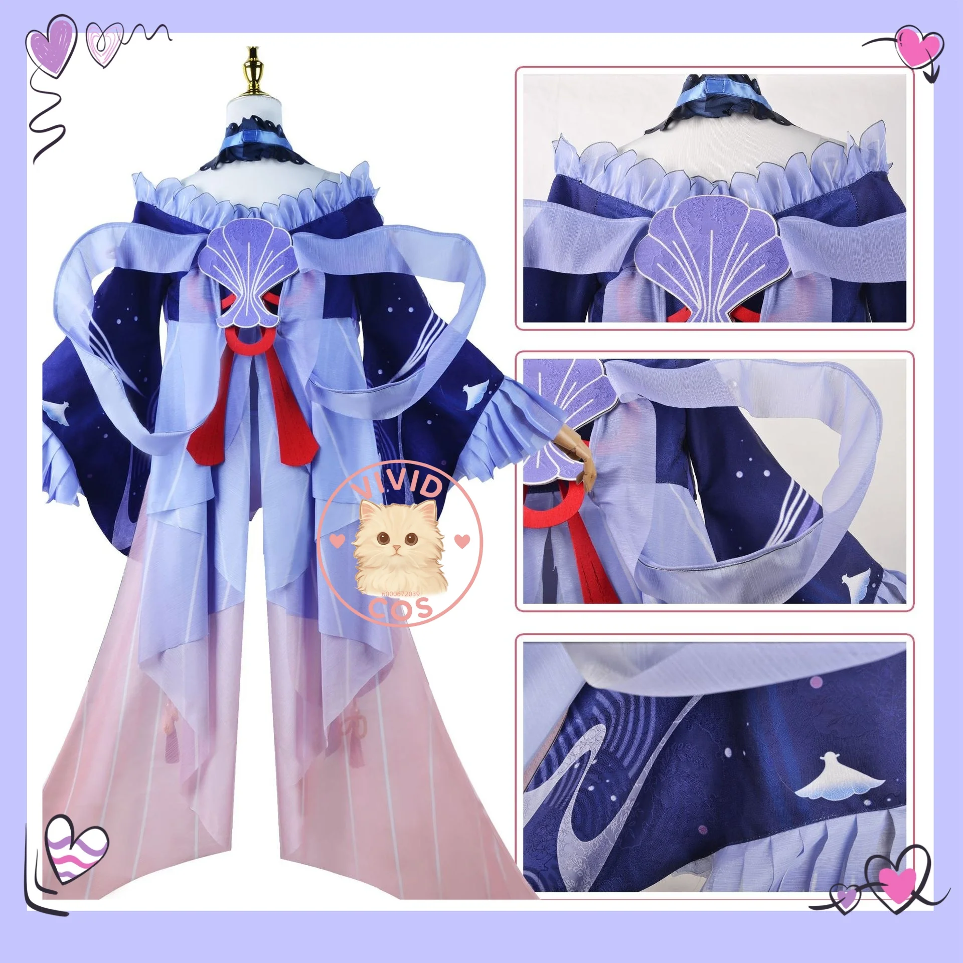 Genshin Impact Sangonomiya Kokomi Inazuma - Watatsumi Island Cosplay Costume Aquamarine White Palette with Purple Accents Anime
Genshin Impact Sangonomiya Kokomi Inazuma - Watatsumi Island Cosplay Costume Aquamarine White Palette with Purple Accents Anime