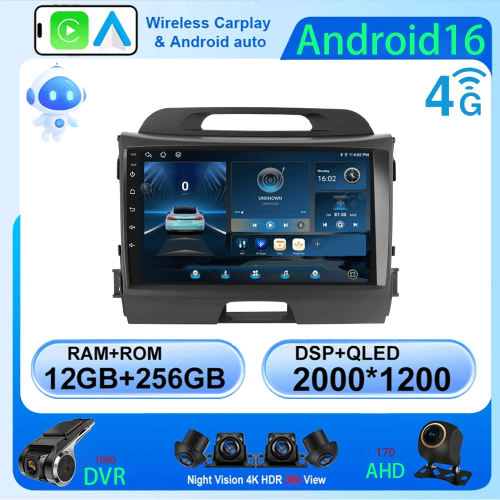 LJZN Autoradio 16 For KIA Sportage 2010 - 2016 2Din Car Android Radio Multimedia Player 2 Din Autoradio Video GPS Navi 4G+WiFi
LJZN Autoradio 16 For KIA Sportage 2010 - 2016 2Din Car Android Radio Multimedia Player 2 Din Autoradio Video GPS Navi 4G+WiFi