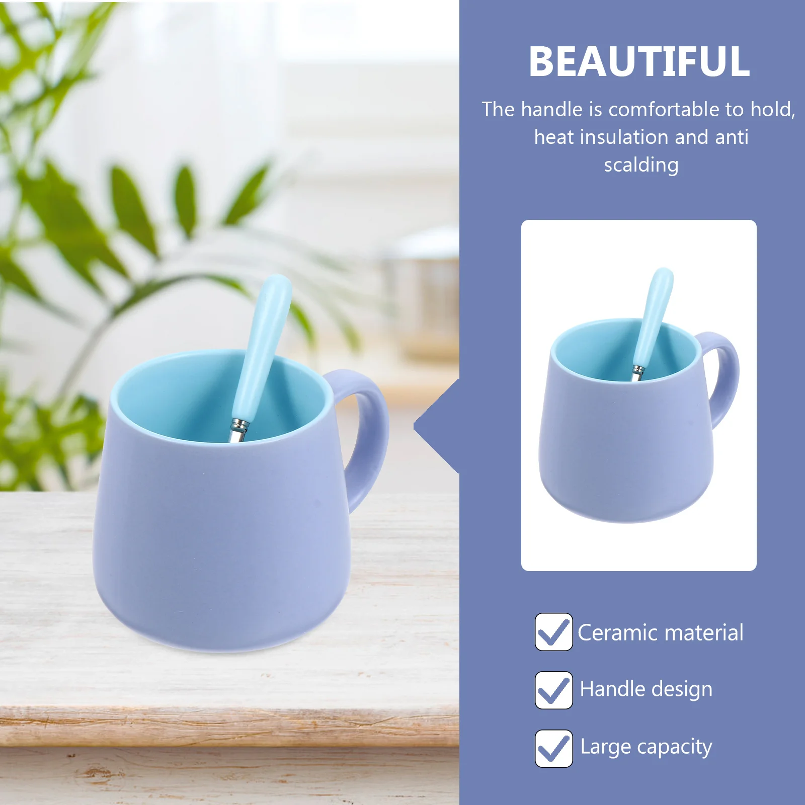 Mug with Spoon Coffee Cups Large-capacity Insulated Cute Reusable Lids Travel Mugs Spoons
Mug with Spoon Coffee Cups Large-capacity Insulated Cute Reusable Lids Travel Mugs Spoons