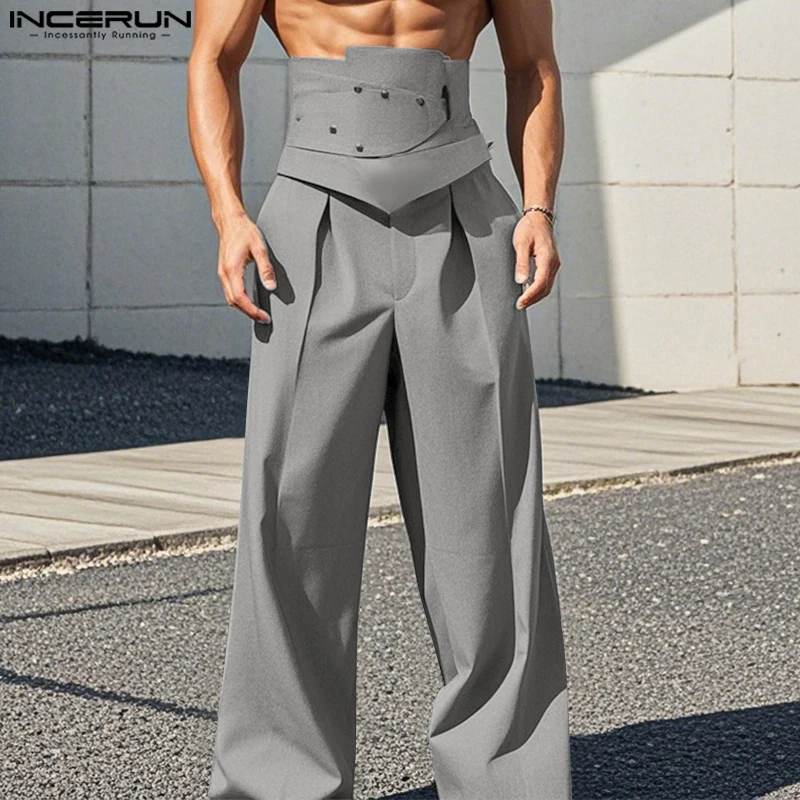 INCERUN American Style Trousers Fashion New Men's Deconstruct High Waisted Design Pant Streetwear Solid Loose Wide Leg Pantalons
INCERUN American Style Trousers Fashion New Men's Deconstruct High Waisted Design Pant Streetwear Solid Loose Wide Leg Pantalons