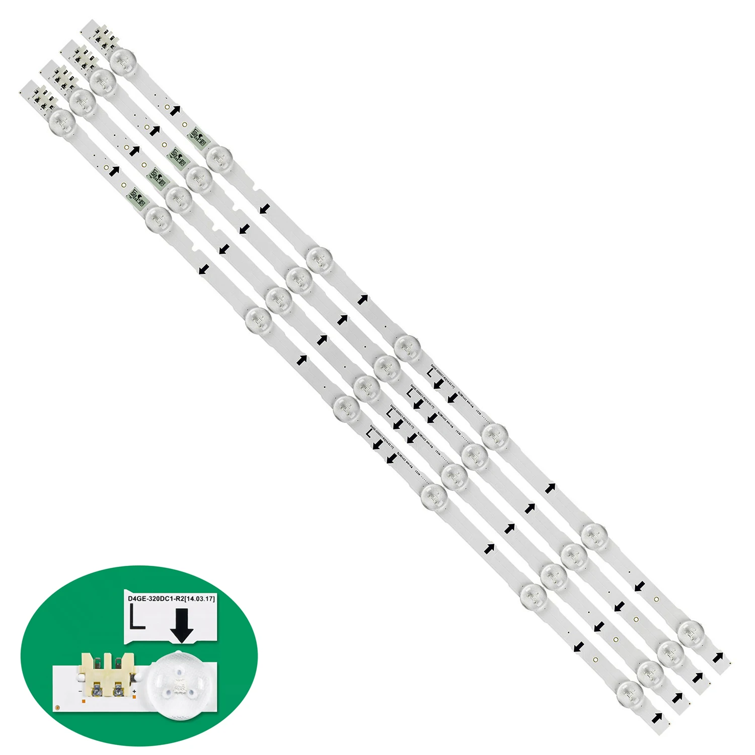 LED Backlight strip For Samsung UE32H4000AK UE32H4100AK UE32H4510AK UE32J4100AK UE32J4000AK UE32H4500AK UE32H4510 UE32H4290
LED Backlight strip For Samsung UE32H4000AK UE32H4100AK UE32H4510AK UE32J4100AK UE32J4000AK UE32H4500AK UE32H4510 UE32H4290