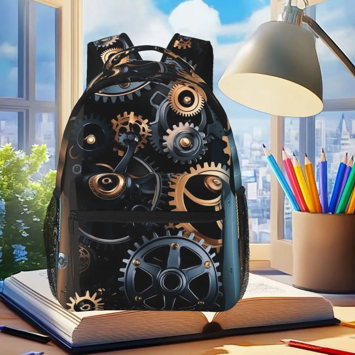 Mechanical Machine Gears Steampunk Style Backpack Student Boys Girls BookBag Children School Bag Laptop Shoulder Bags Men Women
Mechanical Machine Gears Steampunk Style Backpack Student Boys Girls BookBag Children School Bag Laptop Shoulder Bags Men Women