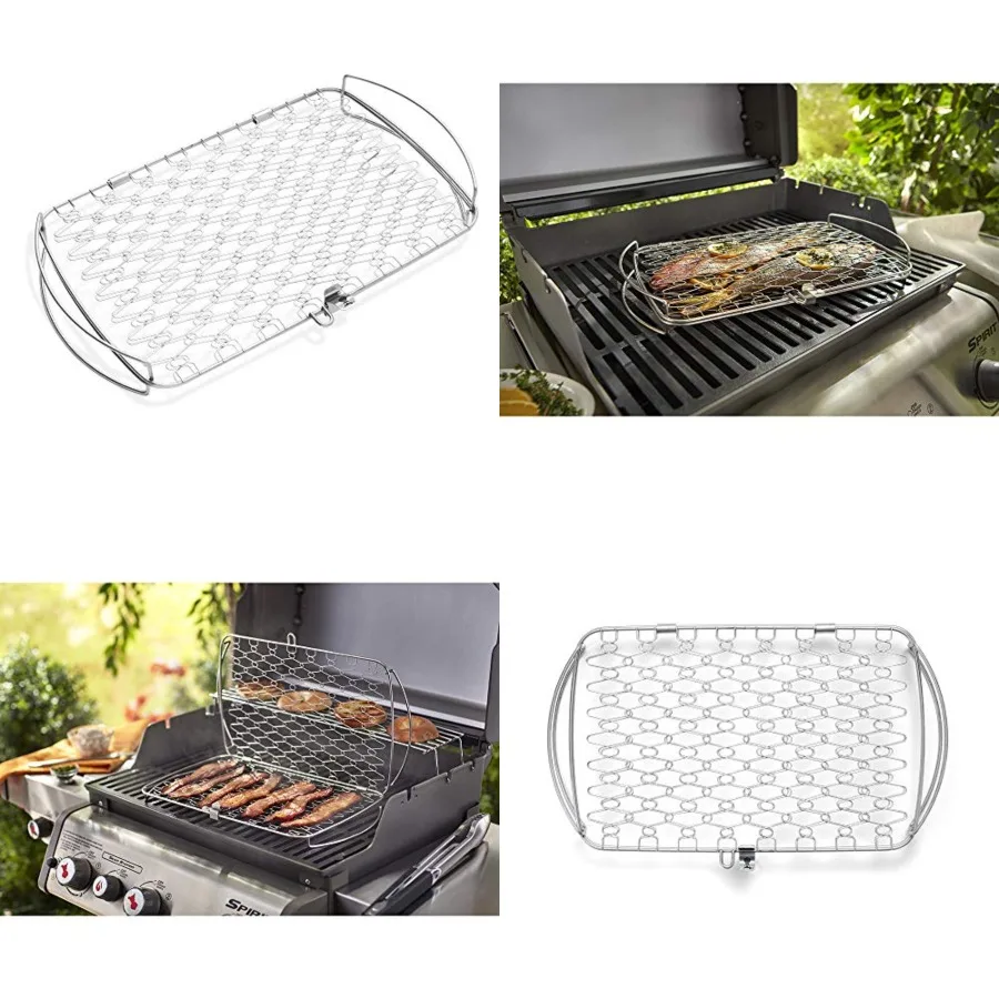 Large Fish Basket Flexible Wire Grilling Basket for Delicate Foods, Fits Q 300+ Gas Grills 18.5+ Charcoal Grills
Large Fish Basket Flexible Wire Grilling Basket for Delicate Foods, Fits Q 300+ Gas Grills 18.5+ Charcoal Grills