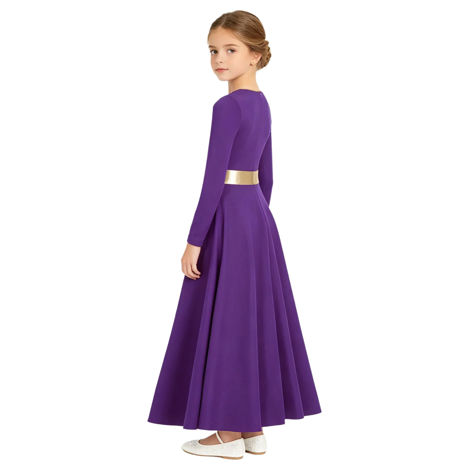 Girls Praise Lyrical Dance Dress Liturgical Worship Church Choir Robe Long Sleeve Metallic Maxi Dresses Contemporary Dancewear
Girls Praise Lyrical Dance Dress Liturgical Worship Church Choir Robe Long Sleeve Metallic Maxi Dresses Contemporary Dancewear