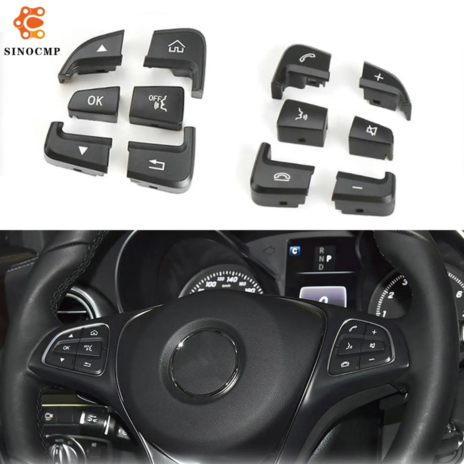 Black Car Steering Wheel Switch Button A0999050200 For Benz C-Class W205 GLC-Class W253 2015-2021 Car Steering Wheel Accessories
Black Car Steering Wheel Switch Button A0999050200 For Benz C-Class W205 GLC-Class W253 2015-2021 Car Steering Wheel Accessories