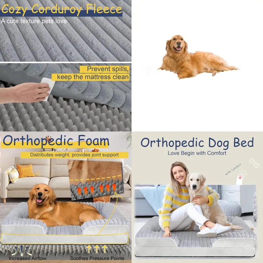 Ортопедическая лежанка для собак XXL из моющейся пены с эффектом памяти, со съемным чехлом, из премиального вельвета и мягкого флиса, серая
Ортопедическая лежанка для собак XXL из моющейся пены с эффектом памяти, со съемным чехлом, из премиального вельвета и мягкого флиса, серая