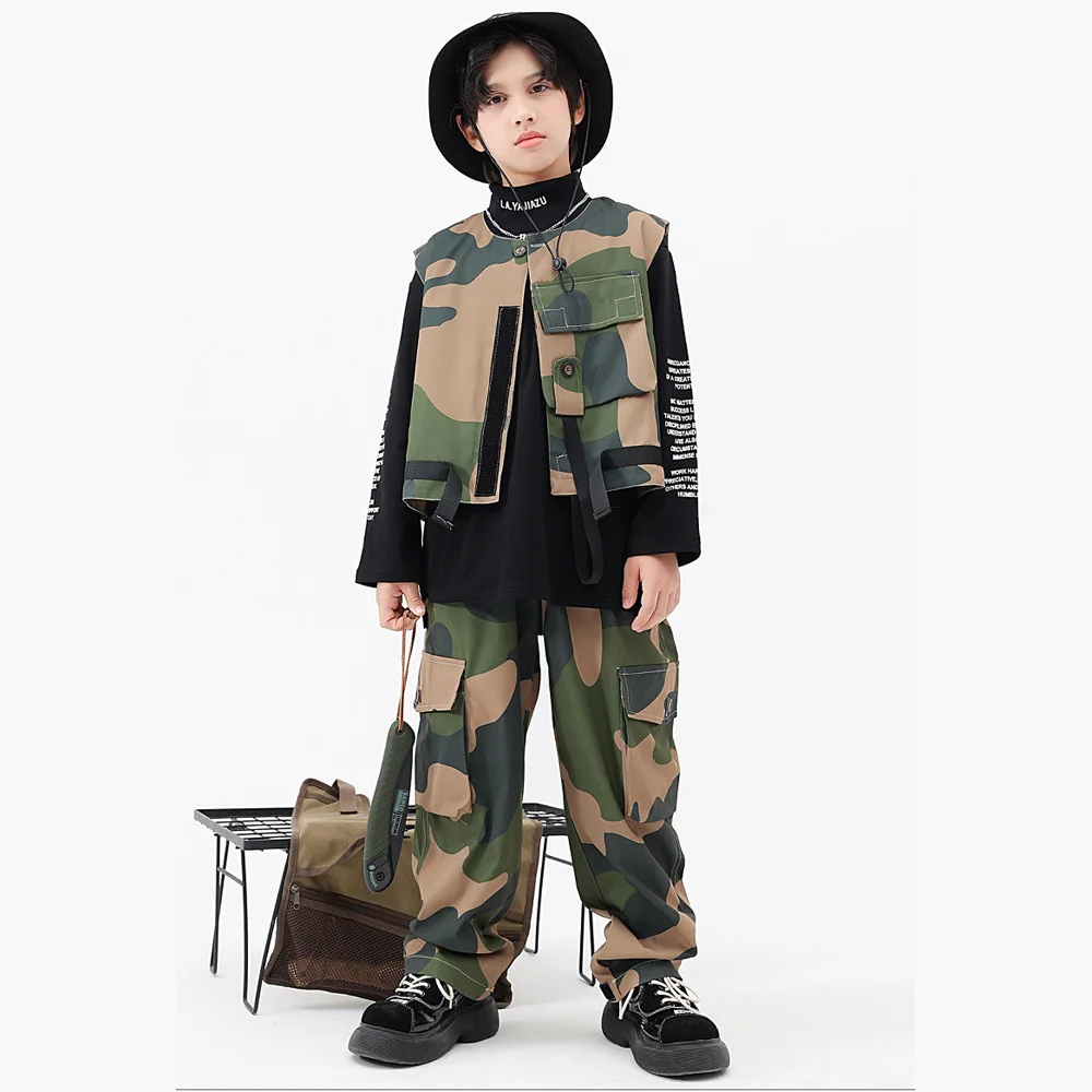 Children Boys Girls Camouflage Vest Pant Suits Sets Streetwear Hip Hop Cargo Vest Pants Kids Stage Dance Clothes Tracksuits
Children Boys Girls Camouflage Vest Pant Suits Sets Streetwear Hip Hop Cargo Vest Pants Kids Stage Dance Clothes Tracksuits