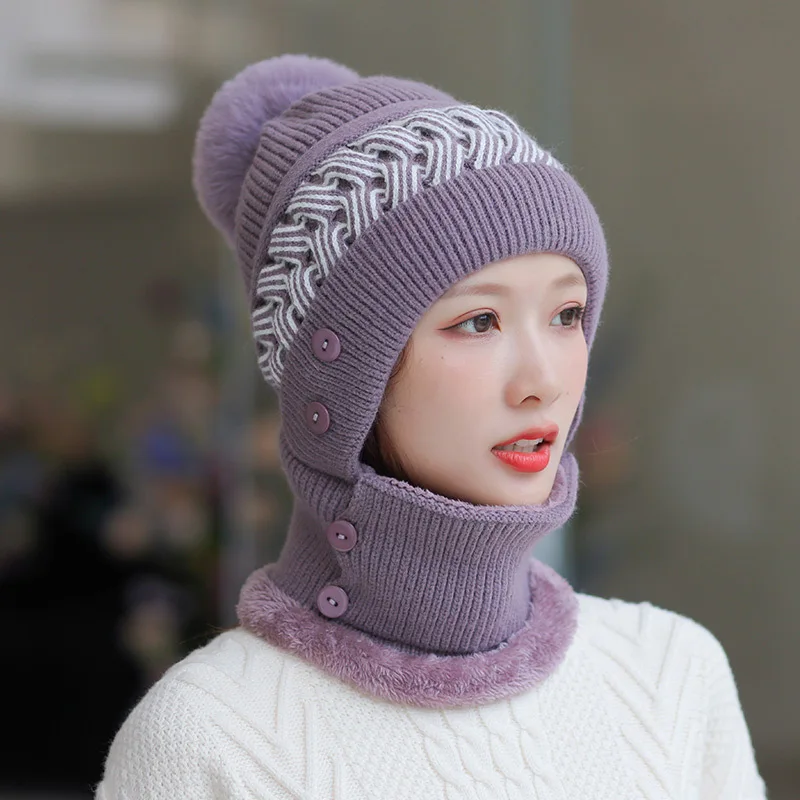 Winter Hat Cap Ladies Hollow Knitted Padded Wool One-piece Hat Outdoor Cycling Cold Winter Hat Ear Protection
Winter Hat Cap Ladies Hollow Knitted Padded Wool One-piece Hat Outdoor Cycling Cold Winter Hat Ear Protection