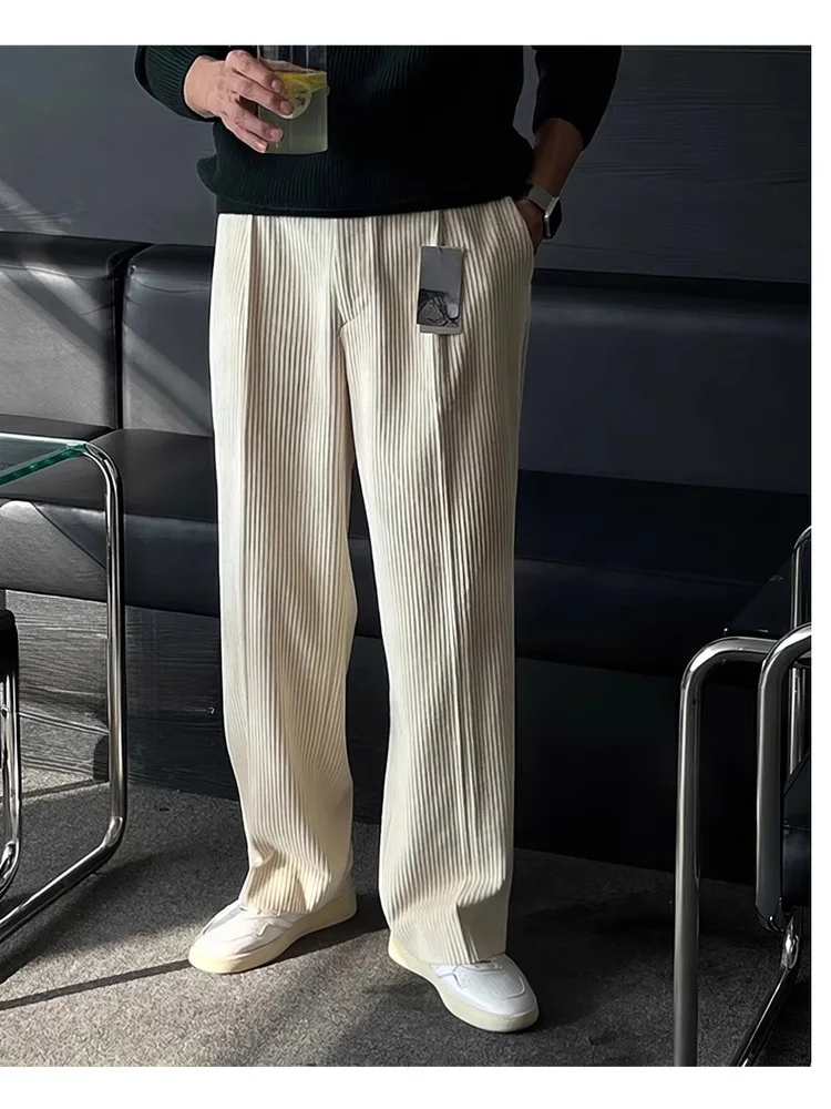 High-End Men's Lazy Spor Wide Leg Straight Casual Pants Autumn Winter Loose Luxury Long Trousers Busin Casual Sle
High-End Men's Lazy Spor Wide Leg Straight Casual Pants Autumn Winter Loose Luxury Long Trousers Busin Casual Sle