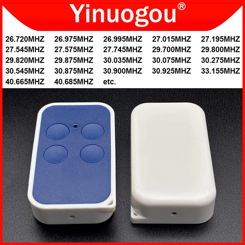 26MHz-41MHz Low Frequency Garage Door Remote Control 40.685MHz 30.875MHz 29.700MHz 27.015MHz 26.720/26.975MHz Garage Door Opener
26MHz-41MHz Low Frequency Garage Door Remote Control 40.685MHz 30.875MHz 29.700MHz 27.015MHz 26.720/26.975MHz Garage Door Opener