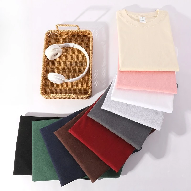 European Size American 200g Short-sleeved T-shirt Casual Couple's Clothing Solid Color Large Size Men's and Women's Models
European Size American 200g Short-sleeved T-shirt Casual Couple's Clothing Solid Color Large Size Men's and Women's Models