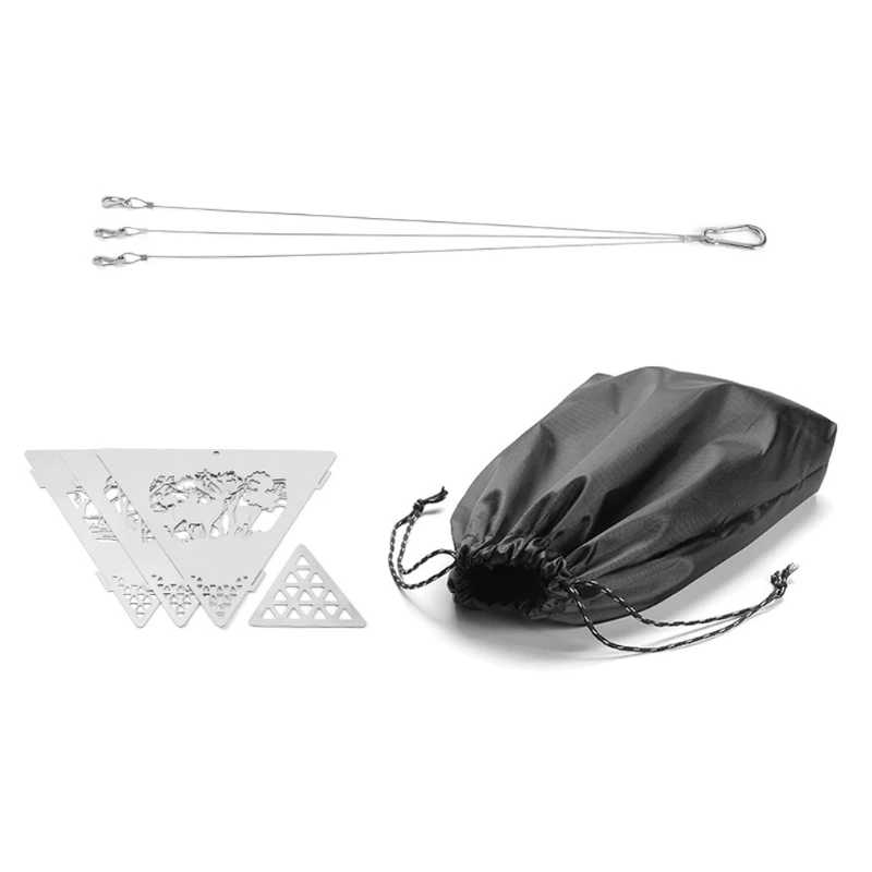 1 Set for Triangle Hanging Campfire Pit Camping Stove Stand Frame Rack Stainless Steel Mesh
1 Set for Triangle Hanging Campfire Pit Camping Stove Stand Frame Rack Stainless Steel Mesh