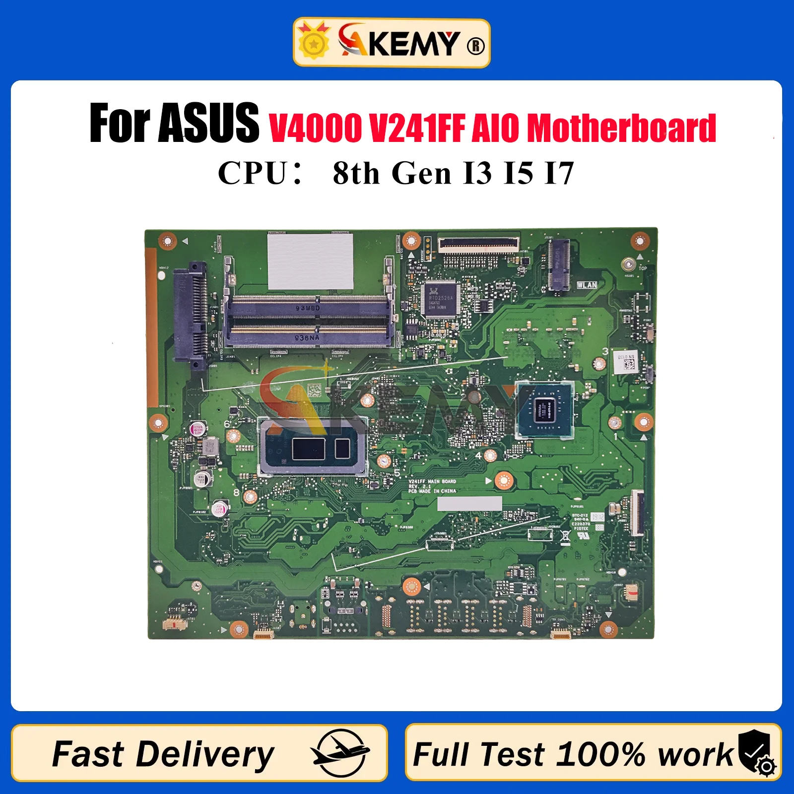 V241FF Motherboard For ASUS Vivo AiO V241F V4000 V241FF Mainboard With I3 I5 I7 CPU 100% tests OK fast shipping High quality
V241FF Motherboard For ASUS Vivo AiO V241F V4000 V241FF Mainboard With I3 I5 I7 CPU 100% tests OK fast shipping High quality