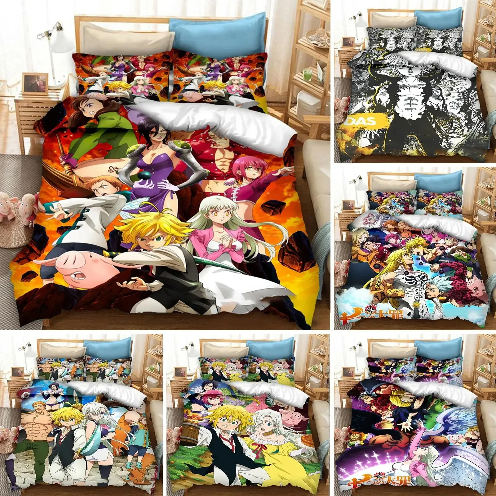 Anime The Seven Deadly Sins Duvet Cover 3D Printed Bedding Set Pillowcase Double Twin Full Queen King Adult Kids Quilt Cover
Anime The Seven Deadly Sins Duvet Cover 3D Printed Bedding Set Pillowcase Double Twin Full Queen King Adult Kids Quilt Cover