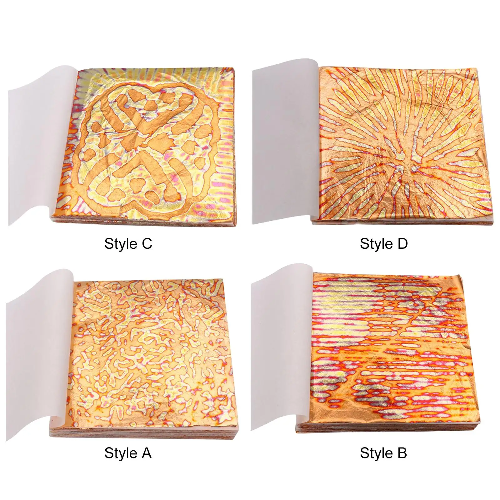 Variegated Gold Leaf Paper 50 Sheets Practical for Furniture Paintings Gilding
Variegated Gold Leaf Paper 50 Sheets Practical for Furniture Paintings Gilding
