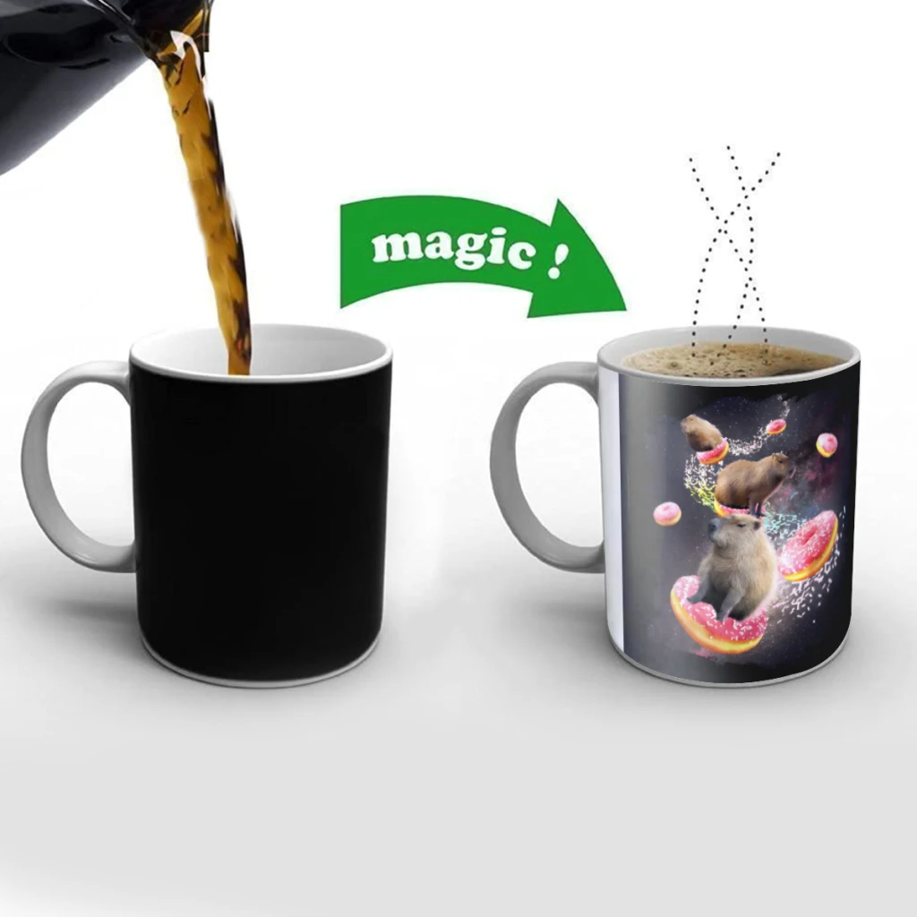 Space Capybara Riding Donut Creativity Change Color Chang mug Ceramic mug Hot Coffee Cup Breakfast Cup Mug Friend Gift
Space Capybara Riding Donut Creativity Change Color Chang mug Ceramic mug Hot Coffee Cup Breakfast Cup Mug Friend Gift