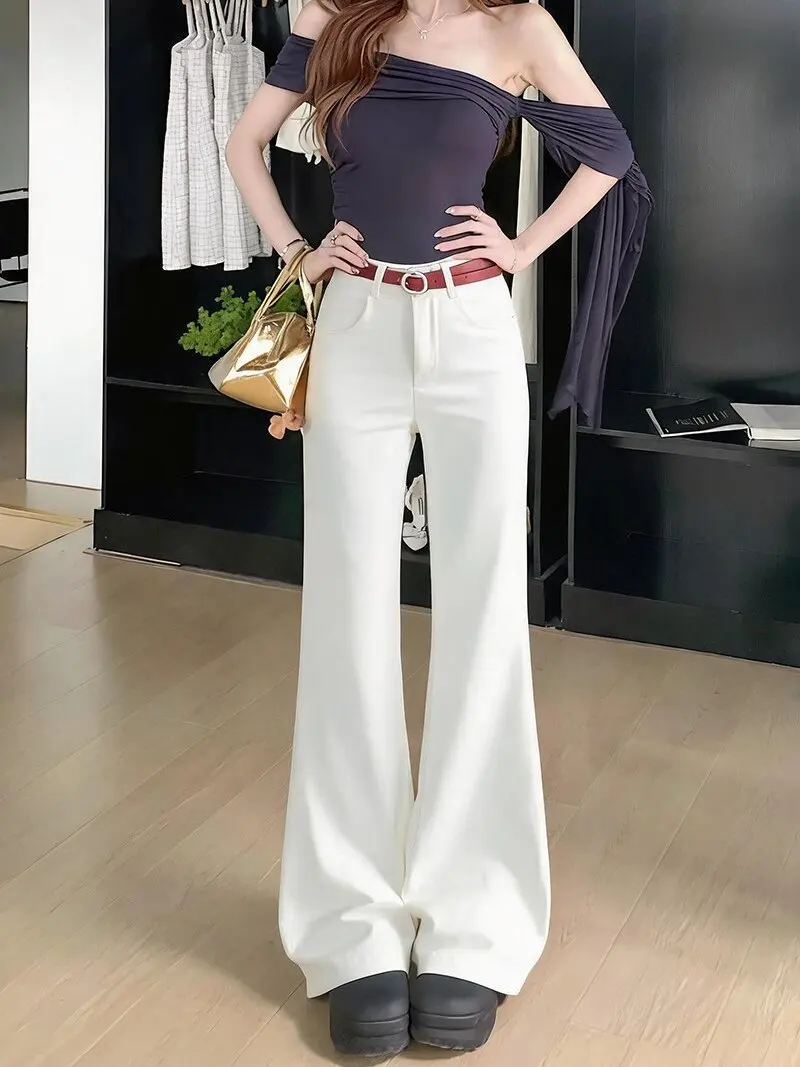 High Waist Flared Casual Pants Women's Pure Color Simple Style Summer New Long Pants Floor-Length Slimming Trousers
High Waist Flared Casual Pants Women's Pure Color Simple Style Summer New Long Pants Floor-Length Slimming Trousers