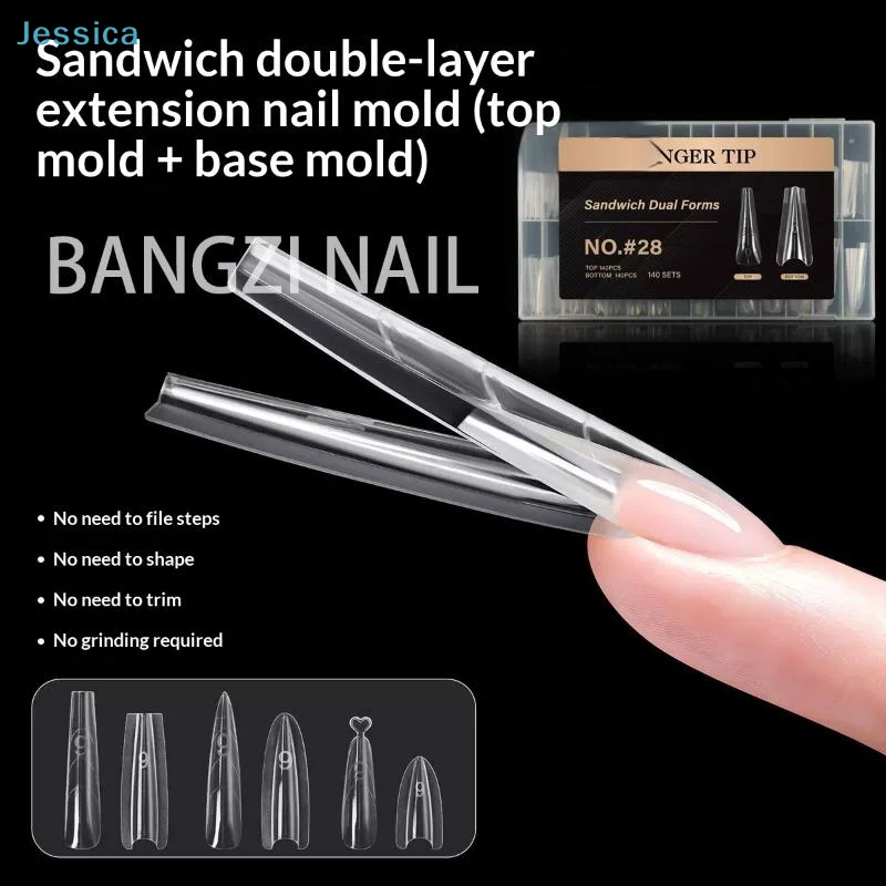 ♥140/280pcs Sandwich Dual Nail Forms Extensions-Dual Forms Top Bottom Mold Long Square Almond Nail Art Forms Manicure Tool
♥140/280pcs Sandwich Dual Nail Forms Extensions-Dual Forms Top Bottom Mold Long Square Almond Nail Art Forms Manicure Tool