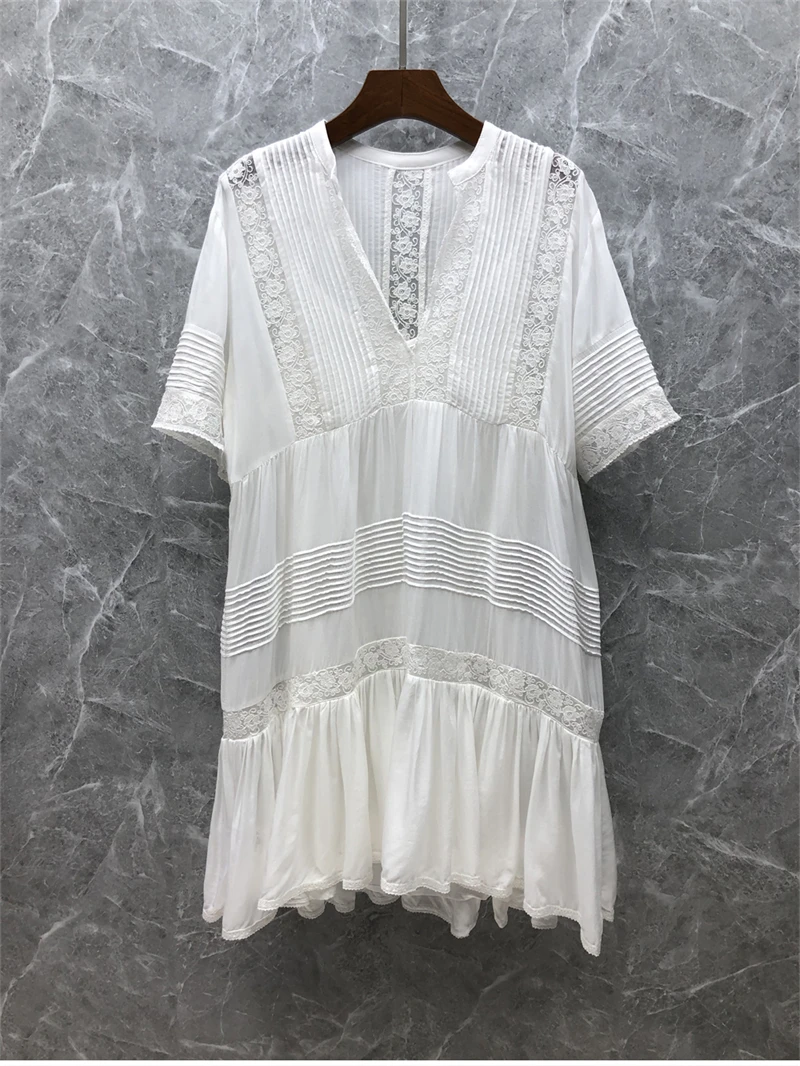 100%Cotton Dress 2022 Summer Fashion White Dress Ladies Hollow Out Lace Embroidery Short Sleeve Sexy Club Dress Above Knee
100%Cotton Dress 2022 Summer Fashion White Dress Ladies Hollow Out Lace Embroidery Short Sleeve Sexy Club Dress Above Knee